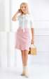 розови Dress code Розово ⭐ Дамска пола букле с харбала в нежно