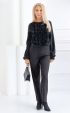 елегантна дамска блуза с дълъг ръкав ⭐ черна блуза