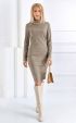 beige midi Casual Dresses ⭐ Casual winter dress with golden