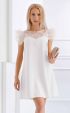 бели рокли ⭐ Стилна бяла официална рокля с перли Валъри