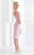 розови Официални рокли ⭐ Розова елегантна рокля с пера и