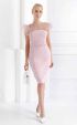розови до коляното Официални рокли ⭐ Розова елегантна рокля с