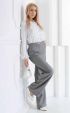 gray long Pants ⭐ Female long wide sriped gray pants