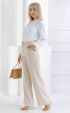Elegant white long sleeve georgette blouse