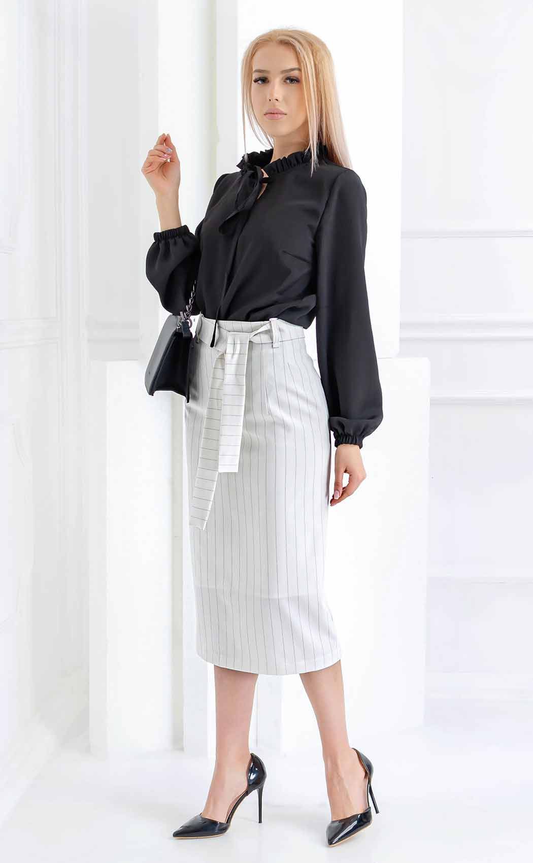 Striped skirt on sale high waisted