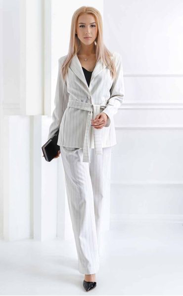 black-white mini Jackets ⭐ White striped female long sleeve