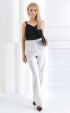 black-white long Pants ⭐ FEMALE LONG WIDE SRIPED WHITE PANTS