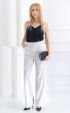 black-white long Pants ⭐ FEMALE LONG WIDE SRIPED WHITE PANTS