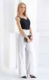 black-white long Pants ⭐ FEMALE LONG WIDE SRIPED WHITE PANTS