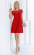 Дамска червена рокля Валъри ⭐ Официална разкроена рокля в червено