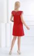 червена рокля с пера Валъри ⭐ Дамска бутикова рокля в А силует