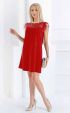 Дамска червена рокля с дантела ⭐ Официална разкроена рокля Валъри