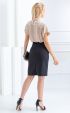 black midi Skirts ⭐ Black Elegant high waist front slit skirt