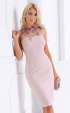 Официална розова рокля ⭐ Елегантна рокля в цвят пудра | Arogans