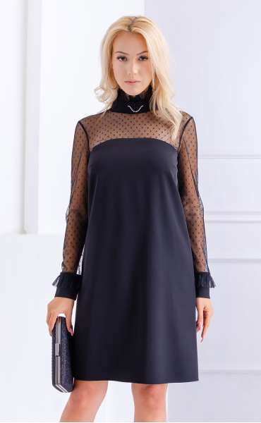 Елегантни официални рокли ⭐ черна стилна рокля Gabrielle Ароганс