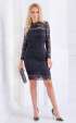 Black Formal Lace Above Knee Dress