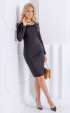 Black elegant midi dress Evelyn