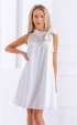 бели официални рокли ⭐ Нежна рокля с панделка без ръкави Валенсия