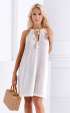 white midi Summer dresses ⭐ Short summer dress with embroyded