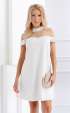 White dresses ⭐ White formal midi wide cut dress Olivia