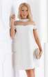 Стилна бяла рокля Ароганс ⭐ дамска рокля за кръщене с къс ръкав Оливия