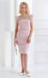 Официални розови рокли Шарлот ⭐ Розова елегантна рокля с пера