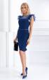 blue midi Formal Dresses ⭐ Dark blue formal midi sleeveless