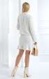 white mini Suits ⭐ white and gold sako bukle