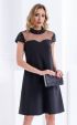 black midi Formal Dresses ⭐ Black flared dress with sequin