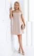 beige midi Formal Dresses ⭐ Beige formal A silhouette dress