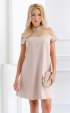 beige midi Formal Dresses ⭐ Beige formal A silhouette dress